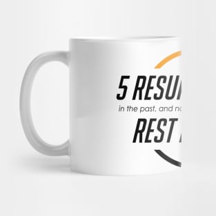 5 rez RIP | Overwatch Mercy | White | Black text Mug